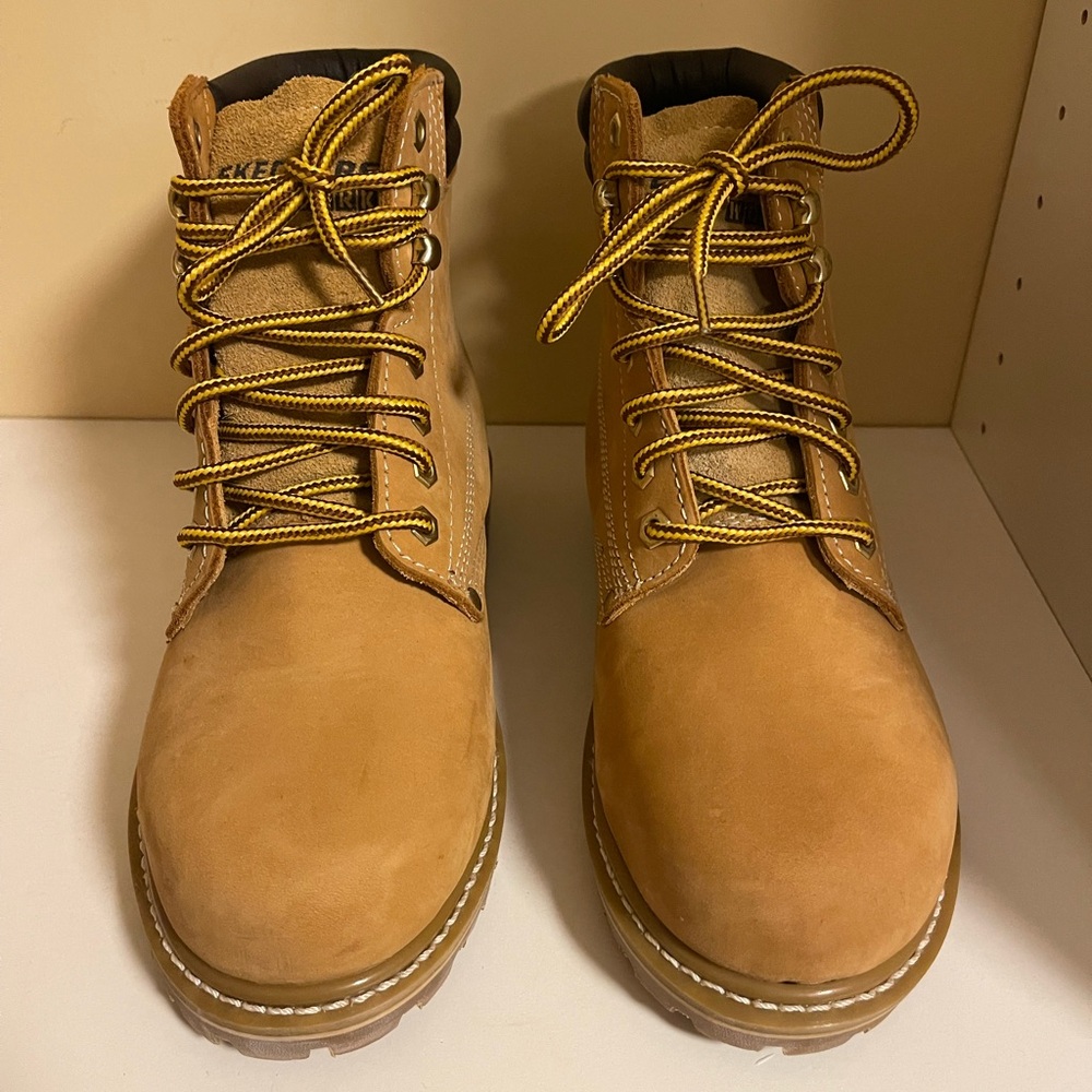 Skechers Tan Steel Toe Boots - Picture 2 of 16